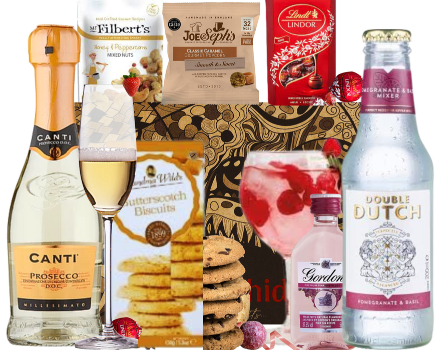 Prosecco Wine and Pink Gin and Tonic Gift Set