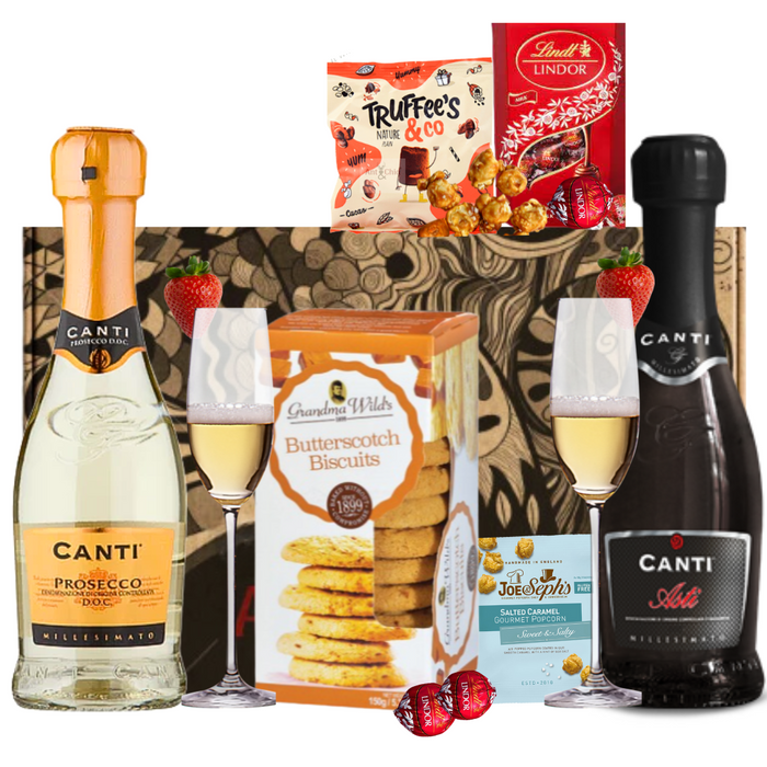Prosecco & Asti Chocolate Hamper Gift Set
