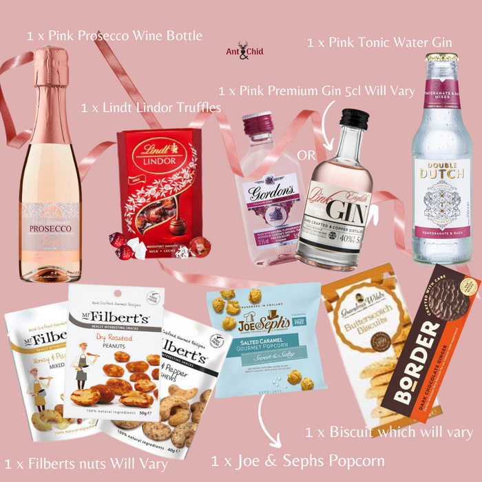 Pink Gin & Pink Prosecco Gift Set Hampers