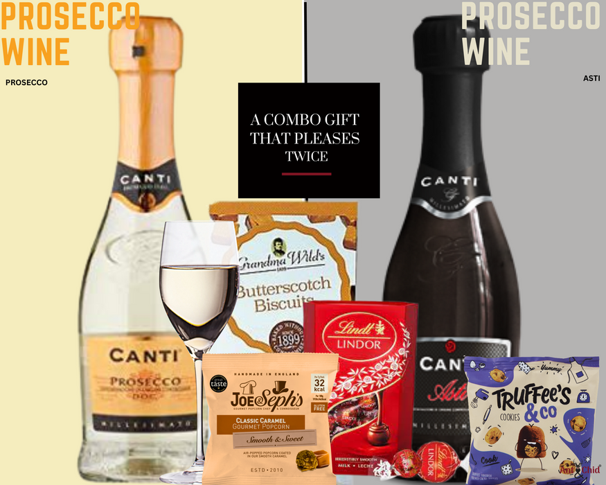 Prosecco & Asti Chocolate Hamper Gift Set