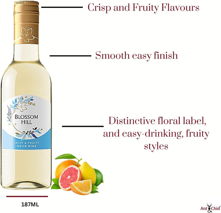 The White Wine Gift Set Hamper with Chocolate and Biscuits