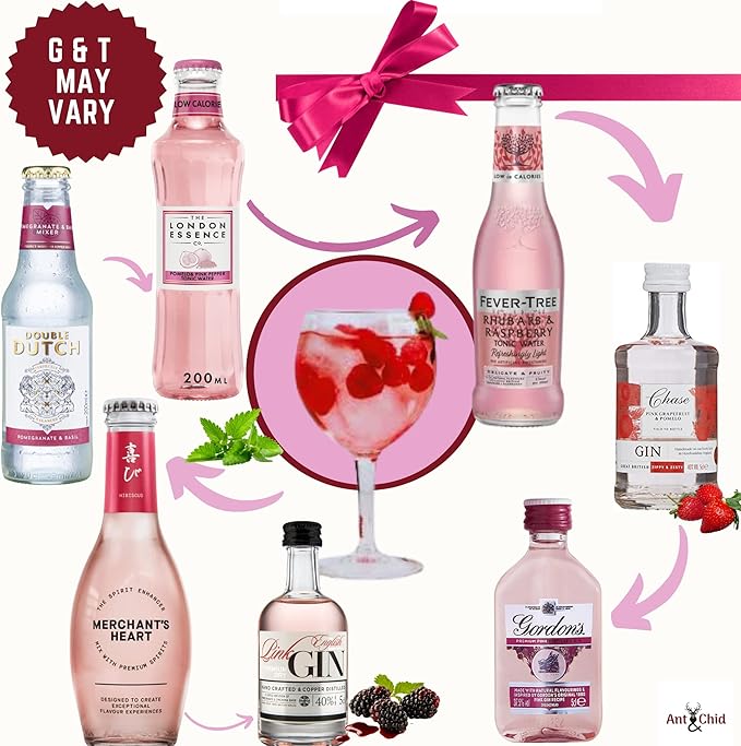 The Pink Gin and Tonic Gift Set Hamper