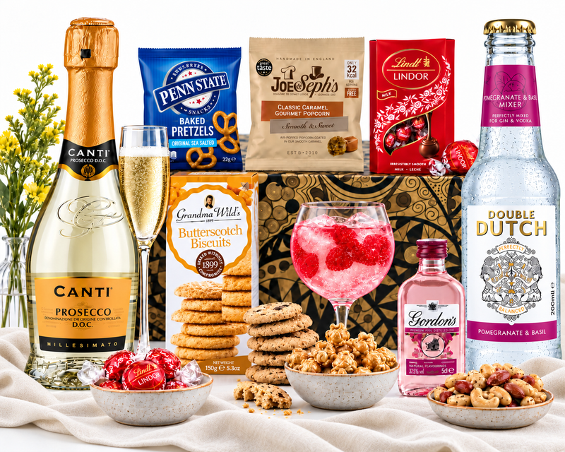 Prosecco & Pink Gin Gift Hamper with Tonic