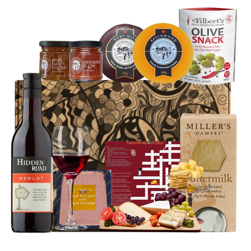 Snowdonia Cheese & Red Wine Gift Hamper Set