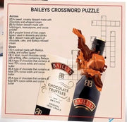 Baileys crossword puzzle included in gift set
